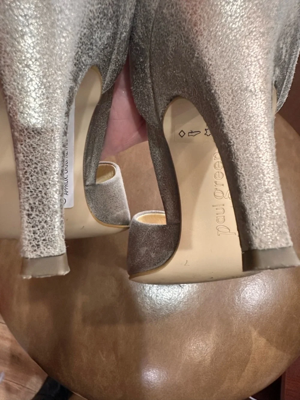 Paul Green Julia D'Orsay metallic suede pumps size 7 (US: 9) - Picture 9 of 9